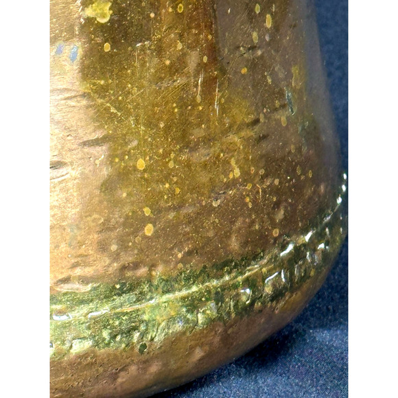 Turkish Hammered VTG Copper Pot Dovetail Seams Rolled Edge Forged Handles RARE - Picture 11 of 15